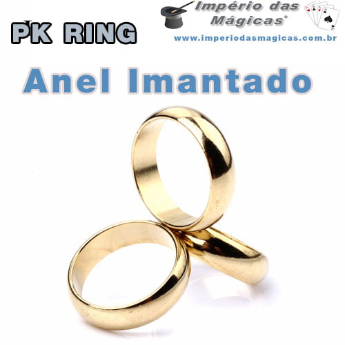 Mágica Anel Imantado PK Ring Aliança - Dourado