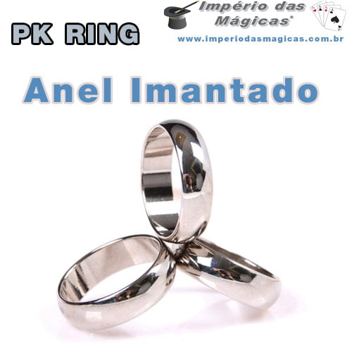 Mágica Anel Imantado PK Ring Aliança - Prateado