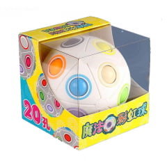 Cubo Mágico Bola Puzzle Rainbow Ball - 20 Cores - Moyu